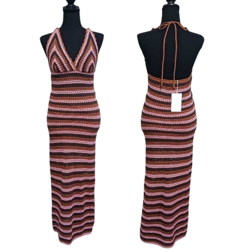 Heartloom Paola Crochet Halter Maxi Dress REVOLVE - Picture 3 of 12